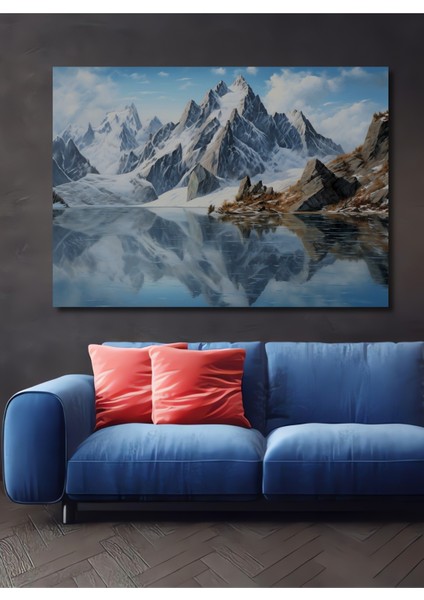 Büyüleyici Dağ Manzarası Dekoratif Ahşap Mdf Ev/işyeri Duvar Tablo Dikdörtgen Ev/işyeri Duvar Tablo