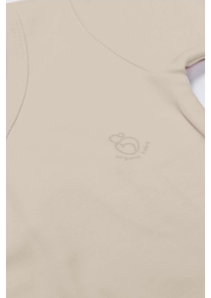 Baby Organik Natural Basic Style Kruvaze Uzun Kol Body BS17102 Bej modelleri