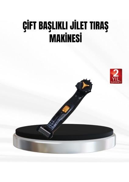 Çift Başlıklı, Sinek Kaydı Tıraş Makinesi, Su Geçirmez ve Şarjlı