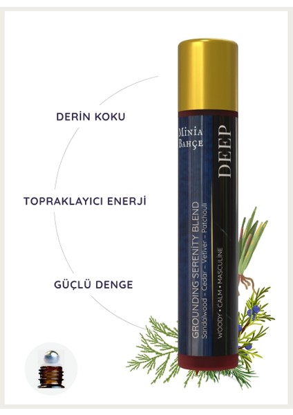 Deep – Dengeleyici ve Topraklayıcı Roll-On | %100 Doğal, Alkolsüz – 10 ml