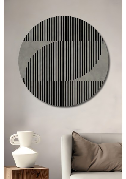 Optik Illüzyon Dekoratif Ahşap Mdf Yuvarlak Ev,iş Yeri Duvar Tablo