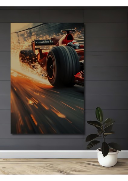 Hızlı Yarış Arabası Dekoratif Ahşap Mdf Ev/işyeri Duvar Tablo Dikdörtgen Ev/işyeri Duvar Tablo