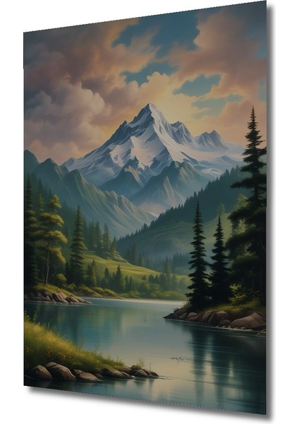 Büyüleyici Dağ Manzarası Ahşap Mdf Dekoratif Ev/işyeri Duvar Tablo Dikdörtgen Ev/işyeri Duvar Tablo fiyatları