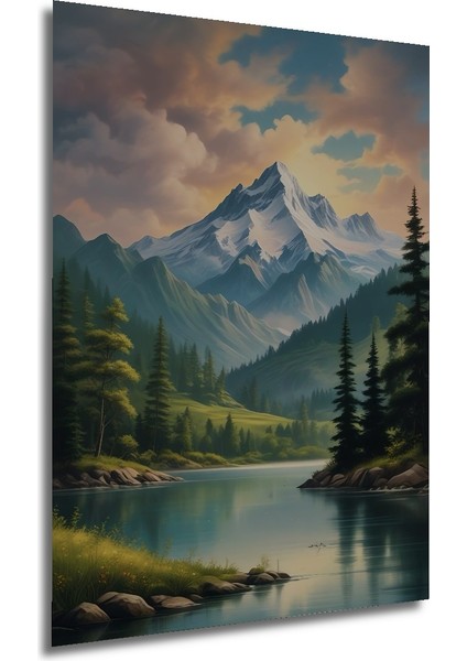 Büyüleyici Dağ Manzarası Ahşap Mdf Dekoratif Ev/işyeri Duvar Tablo Dikdörtgen Ev/işyeri Duvar Tablo modelleri