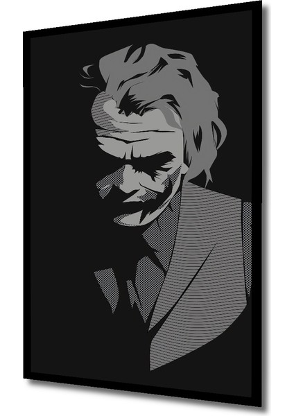 Çerçeve Görünümlü Joker Siyah Beyaz Dekoratif Ahşap Mdf Ev Duvar Tablo Dikdörtgen Ev Duvar Tablo fiyatları
