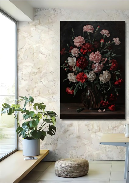 Karanfil Çiçekleri Dekoratif Ahşap Mdf Ev/işyeri Duvar Tablo Dikdörtgen Ev/işyeri Duvar Tablo