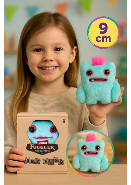 Mini Koleksiyonluk Zuru Fuggler Baby Fuggs Komik Çirkin Peluş Oyuncak Wide Eyed Weirdo Mavi 9cm