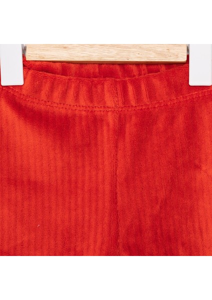 Krenn Kız Bebek Basic Tayt Kadife Reçme Paça Kırmızı modelleri
