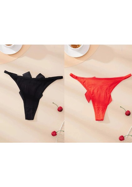 Büyük Beden Kadın 2'li Fiyonklu Halkalı Tanga CK270044-B fiyatları