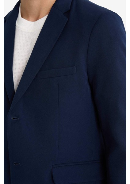 Slim Fit Dar Kesim Düğmeli Blazer Ceket F7575AX25AU indirimleri