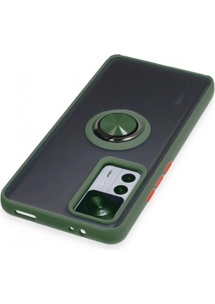 Xiaomi Mi 12T Pro Kılıf Montreal Yüzüklü Silikon Kapak - Yeşil fırsatları
