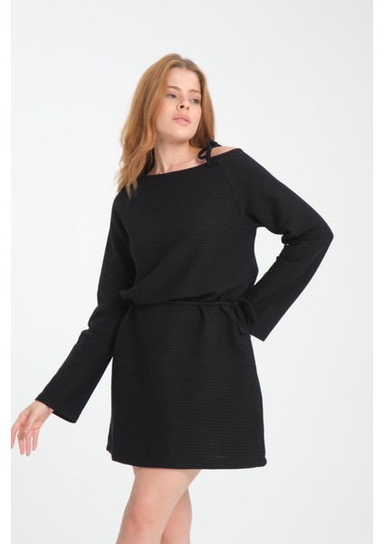 %100 Pamuk Diz Üstü Rahat Kesim Günlük Elbise