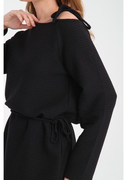 %100 Pamuk Diz Üstü Rahat Kesim Günlük Elbise