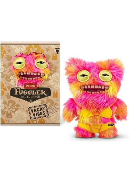 Vacay Vibes Tatil Havası Zuru Fuggler Komik Peluş Oyuncak - Mr Buttons 22 cm
