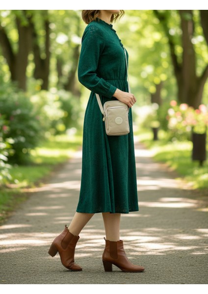 Kadın Krinkıl Ayarlanabilir Askılı Postacı Omuz Çantası