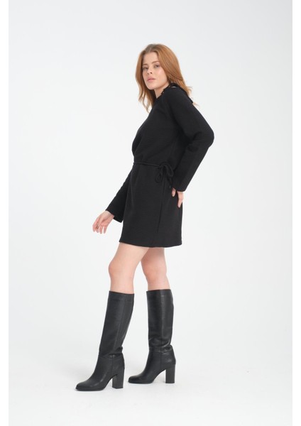 %100 Pamuk Diz Üstü Rahat Kesim Günlük Elbise