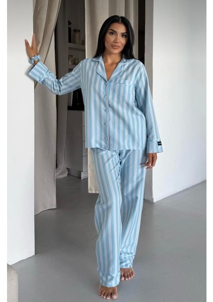 Saten Bebek Mavisi Pijama Takımı fiyatları