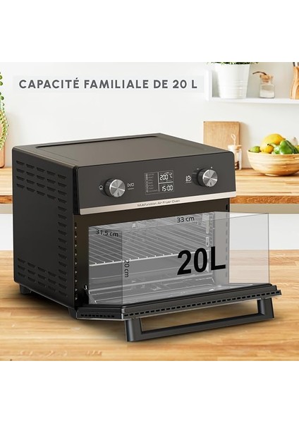 Easy Fry Multifonksiyonel Yağsız Fritöz ve Fırın, 20 L - Xxl Kapasiteli | 10 Programlı