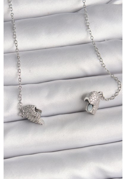 316L Çelik Gümüş Renk Zirkon Taşlı Mıknatıslı Kalp Model Kadın Kolye fiyatları