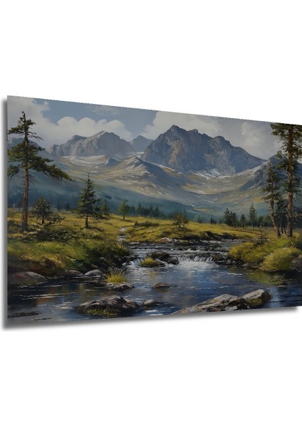 Dağ Manzaralı Dekoratif Ahşap Mdf Ev/işyeri Duvar Tablo Dikdörtgen Ev/işyeri Duvar Tablo modelleri