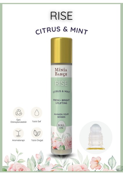 Rıse – %100 Doğal Citrus & Mint Roll-On (10 Ml)