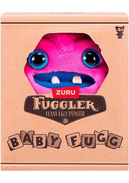 Mini Koleksiyonluk Zuru Fuggler Baby Fuggs Komik Çirkin Peluş Oyuncak Greedy Grinner Pembe 9cm modelleri