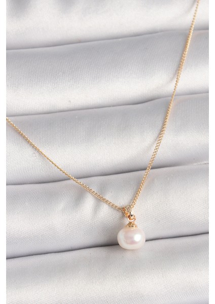 Pirinç Gold Renk Inci Model Kadın Kolye