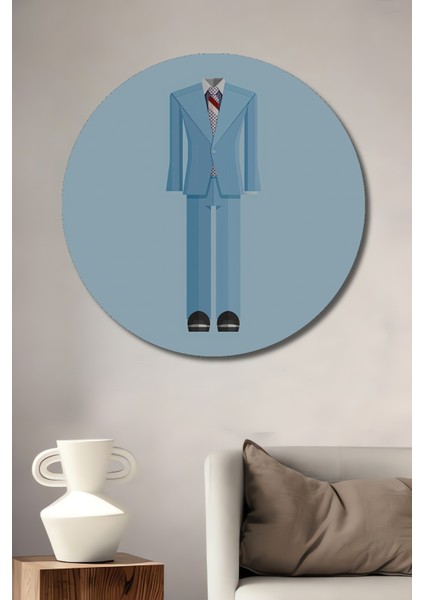 Boş Adam Dekoratif Ahşap Mdf Ev/işyeri Duvar Tablo Yuvarlak Ev/işyeri Duvar Tablo