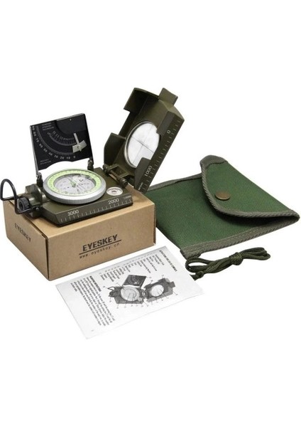 Prizmatik Suya Dayanıklı Işıltılı Pusula ile Kılıfı Askeri Ordu Kamp Yürüyüş Seyahat Için Jeoloji Pusula fiyatları