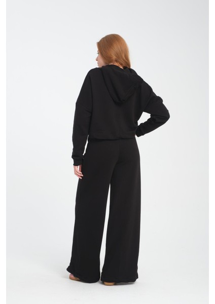 Pamuklu Kapüşonlu Kadın Sweatshirt