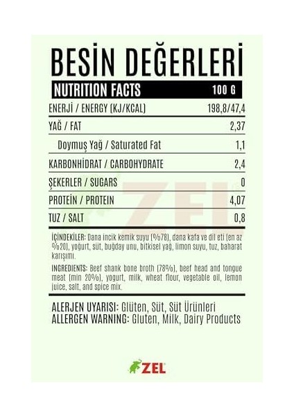 Zel Kelle Paça Çorbası 480 ml