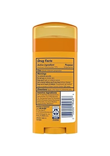 Kol ve Çekiç Ultra Maks Gelişmiş Terleme Önleyici ve Deodorant, Görünmez Katı, Kokusuz, Ambalaj Değişebilir, 73,7 G (6'lı Paket) fiyatları