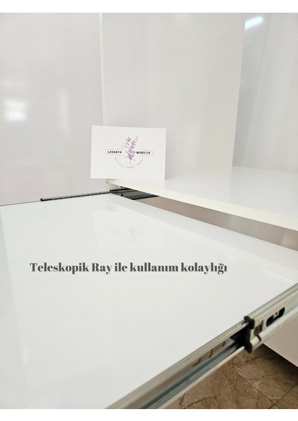 Lavanta Mobilya Mdf Amazon Beyaz Çamaşır Makinesi ve Kurutma Makinesi Dolabı