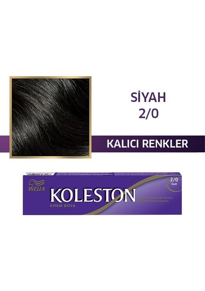 Wella Koleston Single Tüp Boya 2/0 Siyah fiyatları