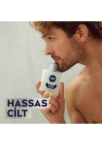 Nıvea Men Erkek Hassas Tıraş Köpüğü 200ML ve Tıraş Sonrası Balsam Hassas 100 Ml, Hassas Ciltlere Özel Hızlı Koruma, Yanma Karşıtı, Alkolsüz Formül
