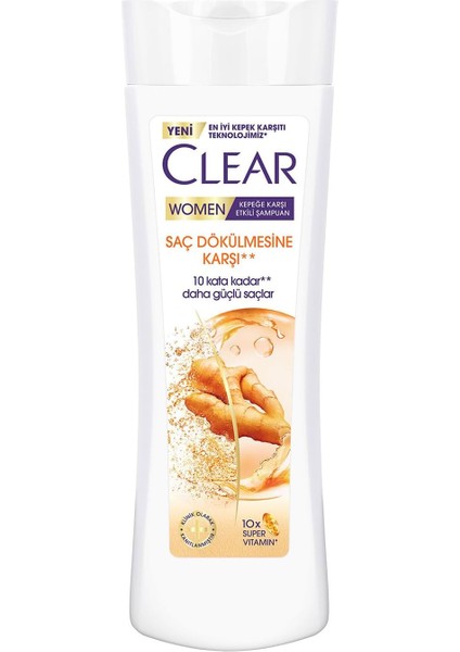 Clear Women Saç Dökülmesine Karşı Zencefil Özü Kepeğe Karşı Etkili Şampuan 350 ml