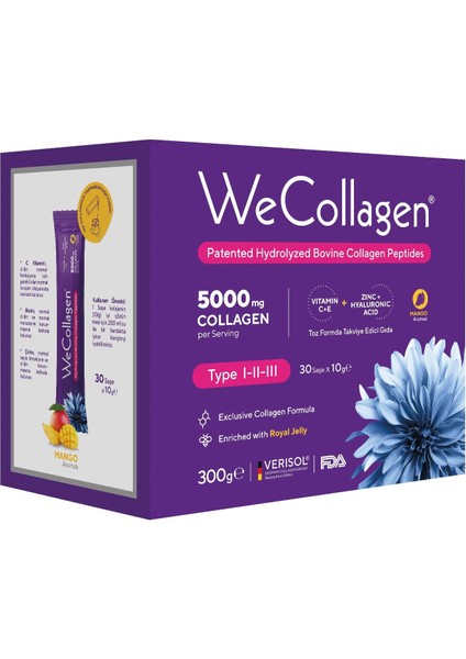 Wecollagen Tip 1-2-3 Toz Kolajen Saşe 30X10GR fiyatları
