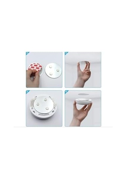 ve Yapışkanlı Manyetik Detektörü Gaz Alarm Detektörü Montaj Aparatı Seti - 1 Set modelleri