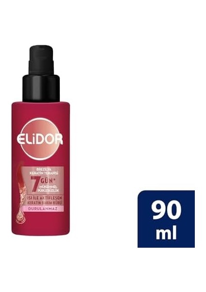 Elidor Isı Ile Aktifleşen Keratin Bakım Kürü Brezilya Keratin Terapisi Hidrolize Keratin Marula Yağı E Vitamini 90 ml modelleri