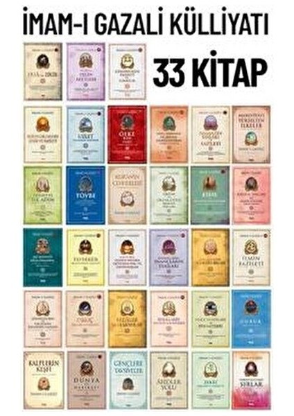İmam-ı Gazali Külliyatı 33 Kitap Seti Türkçe Yayın 2023 İmam-ı Gazali fiyatları