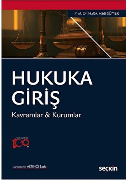 Hukuka Giriş Kavramlar ve Kurumlar Haluk Hadi Sümer 256 Sayfa Türkçe fiyatları