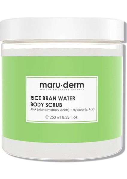 Maru.derm Pirinç Suyu Vücut Peelingi Aha Hyaluronik Asit 250 ml