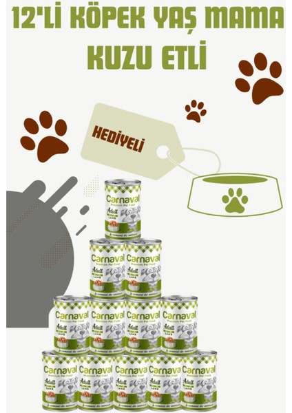 Premium Yetişkin Köpek Konservesi Kuzu Etli 400 gr x 12 Adet modelleri