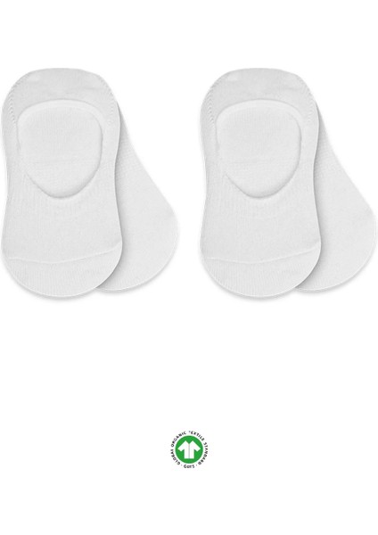 Bistyle 2'li Penye Babet Silikonlu Basic Çorap 30104 Beyaz Beyaz