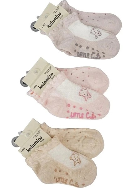 Katamino Notus Abs'li Kız Bebek Patik Çorap K48027 Asorti