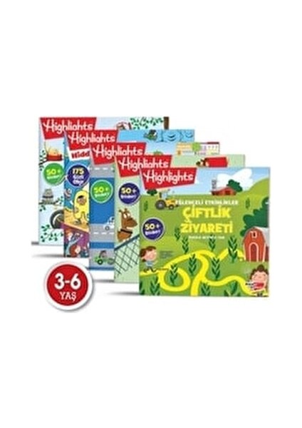 Sticker Eğlenceli Etkinliklerle Hikayeli Bulmaca 5'li Set 3-5 Yaş Ciltli