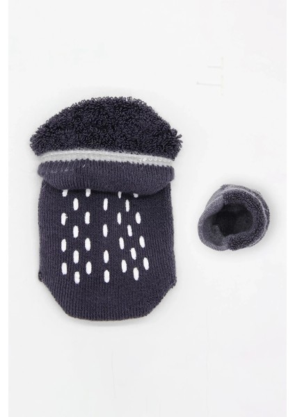 Bistyle 2'li Altı Havlu Sneakers Kaymaz Çorap 20501 Gri-Antrasit fırsatları