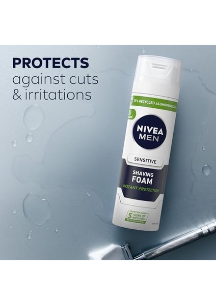 Nıvea Men Erkek Hassas Tıraş Köpüğü 200 Ml, Hassas Ciltlere Özel Hızlı Koruma, Yanma Karşıtı, Alkolsüz Formül fiyatları