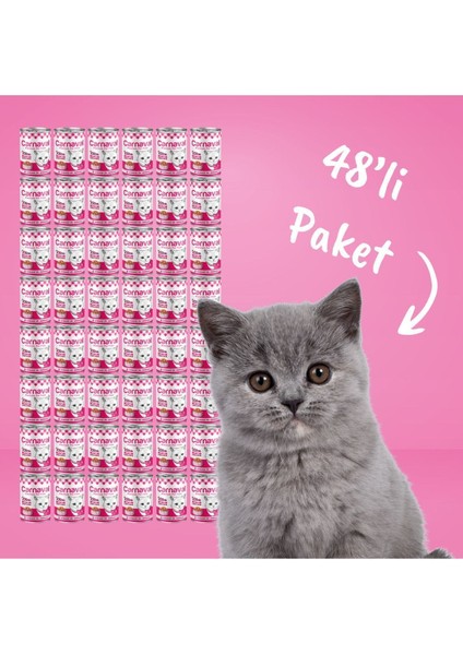 Kaliteli Yaş Mama 48 Adet Yavru Kedi Konservesi - Tavuklu 400 gr fırsatları