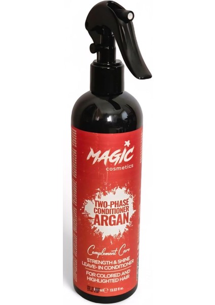 Magic Cosmetics Çift Fazlı Argan Yağı Içerikli Fön Suyu 400 ml – Koruyucu & Besleyici – Güç Parlaklık ve Kolay Tarama Sağlar – Tüm Saç Tipleri Için 2 Phase Conditioner Argan fiyatları